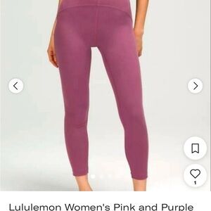 Lululemon Instill High-Rise - size 6, 25 inches, vintage plum